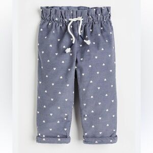 Lined cotton joggers - Blue/Hearts -
Kids H&M